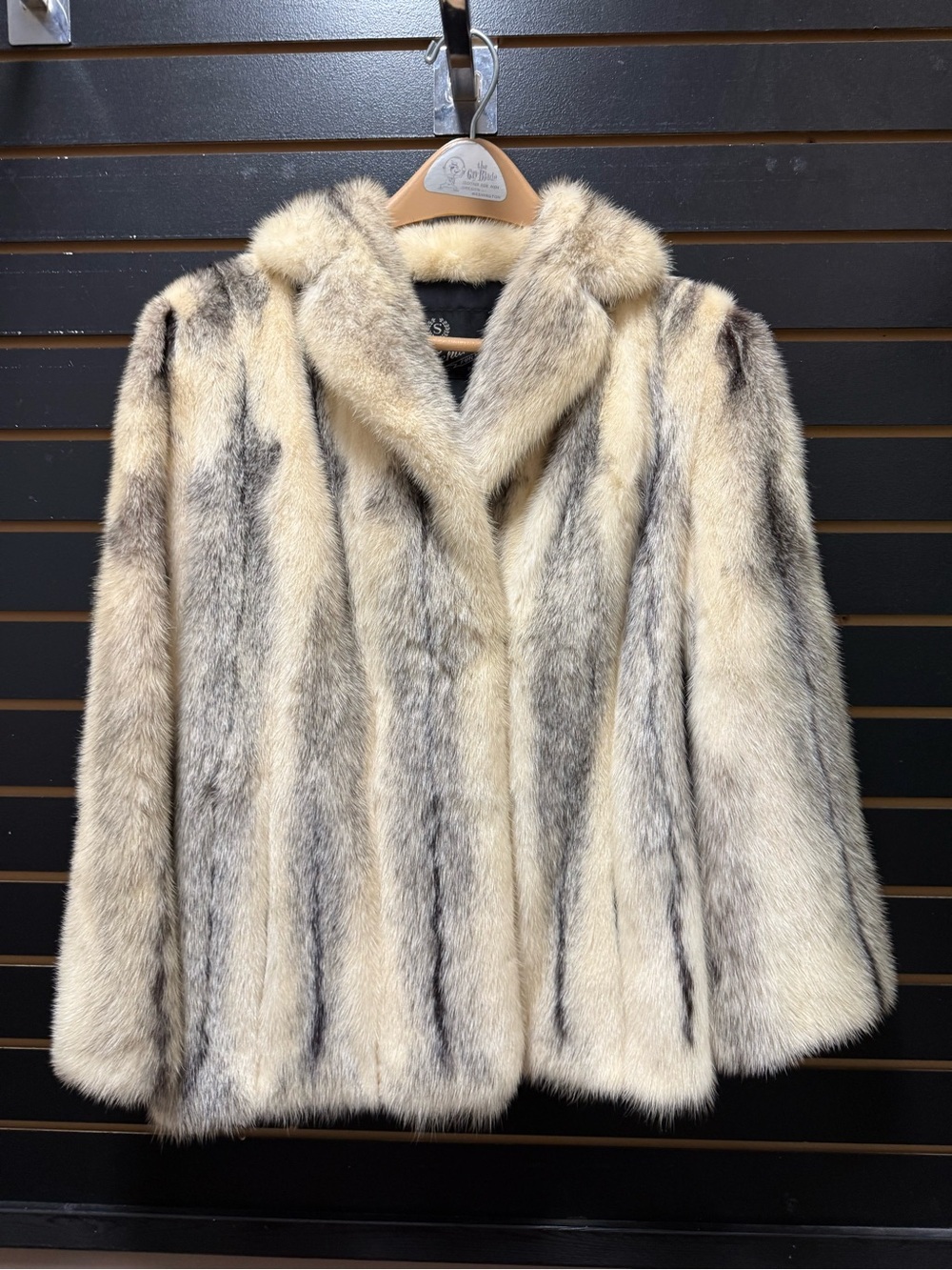 Vintage Schumacher Black Cross Mink Fur Jacket Portland OR Pristine M